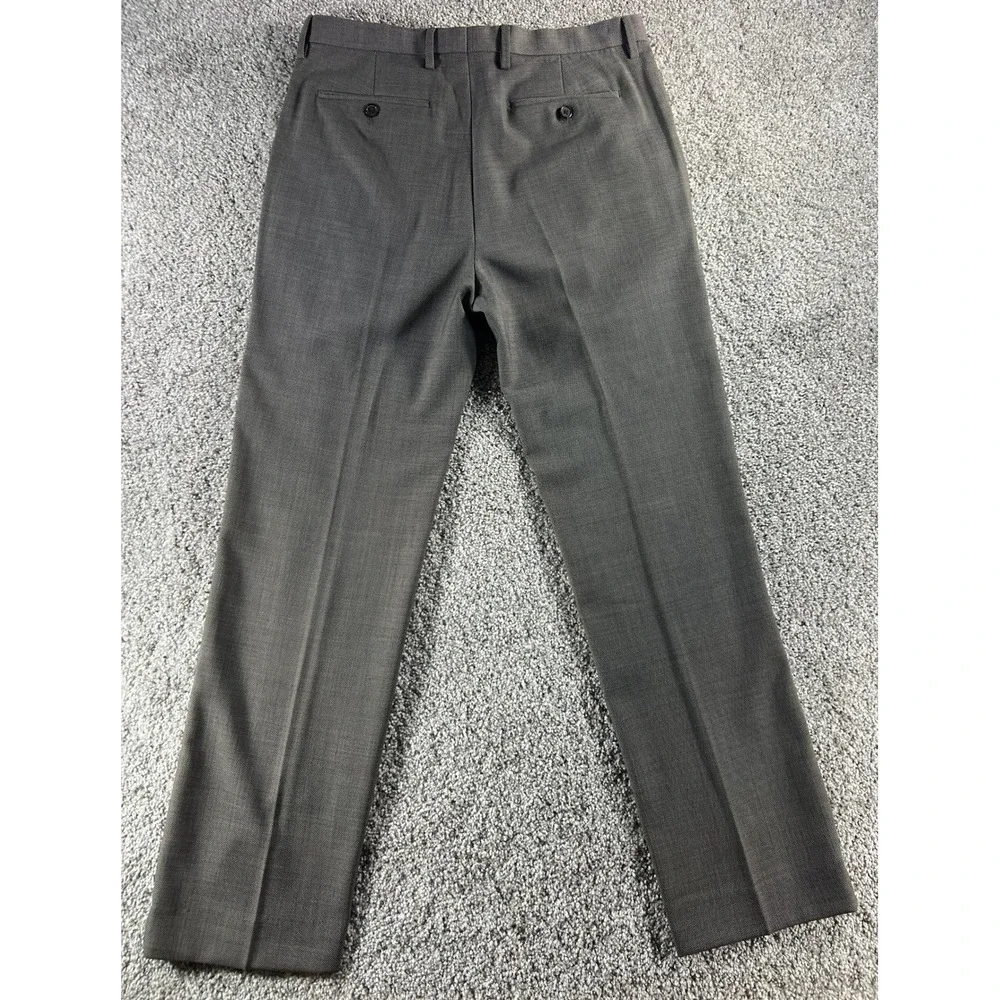 Banana Republic Mens 33x32 Tailored Slim Fit Brown Wool Dress Pants